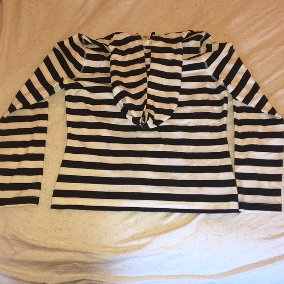 LOFT Striped Hoodie Jacket with Zipper Size Large - Picture 4 of 5
